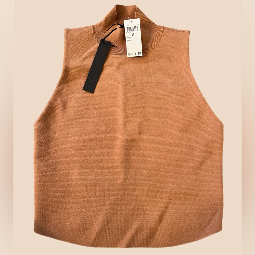 HOUSE OF HARLOW Brand New 1960 Indian Tan Tank Top NWT Size L